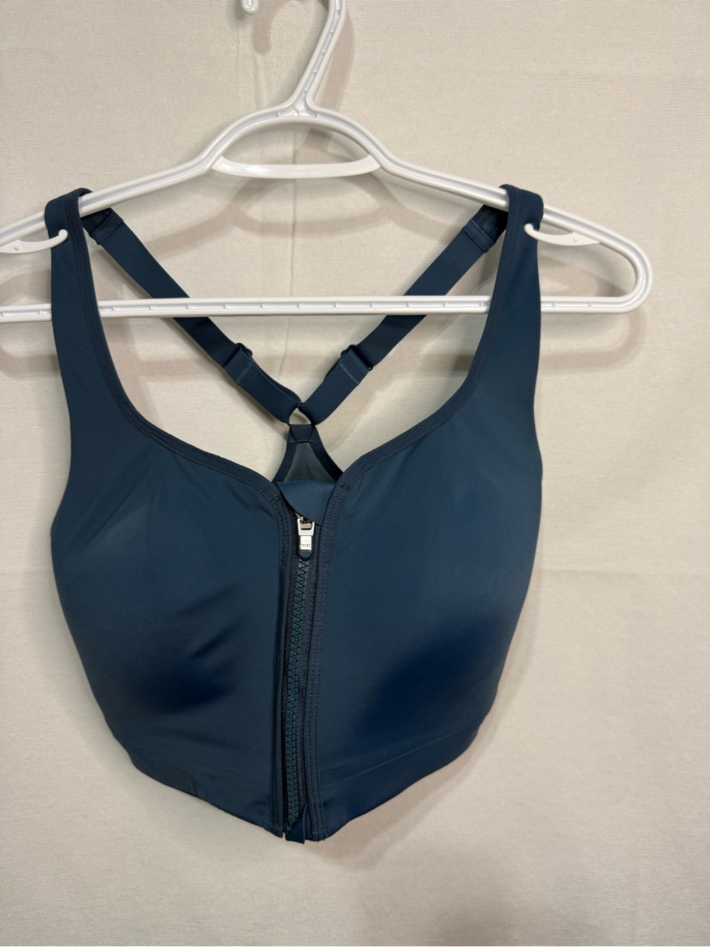 Athleta- Front-Zip Support Bra — Deep Teal - Size 36DD